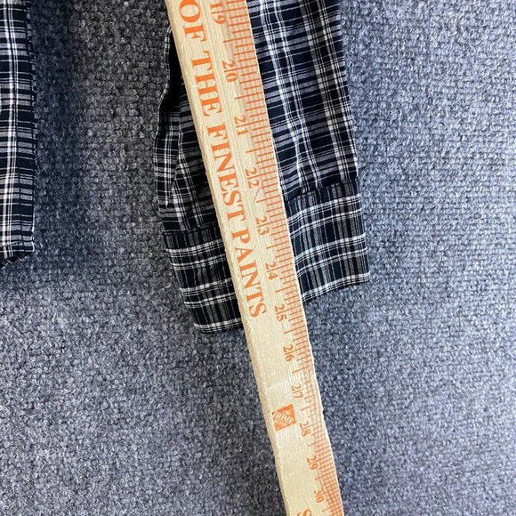 Sons of Intrigue Long Sleeve Button Up Shirt Large Men's Plaid Black 100% Cotton - Picture 7 of 9